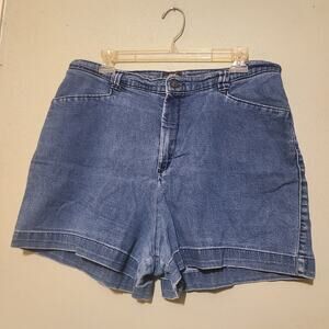 Lee Casuals Long Rise 100% Cotton Vintage‎ Denim Bareback Shorts Women's 16 P